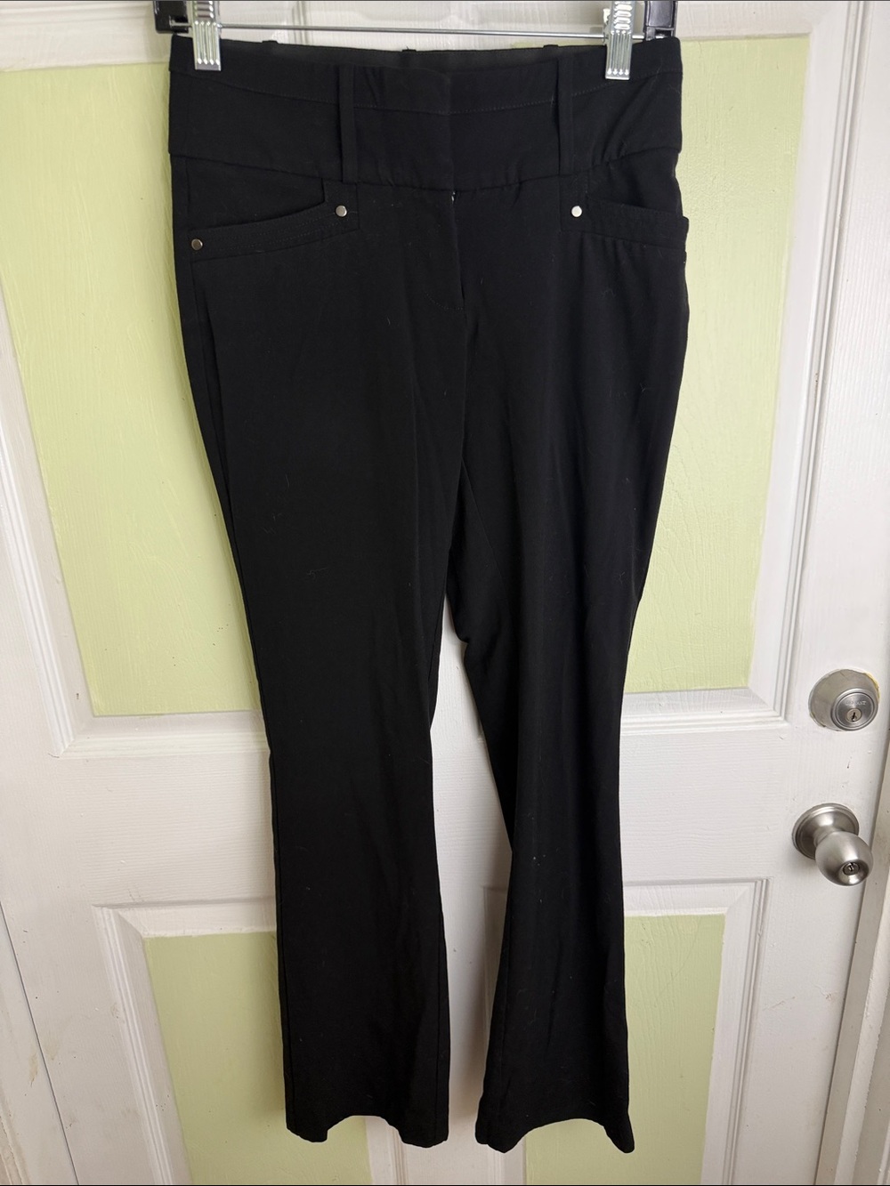 (1687) Candie's Black Bootcut Cut Pants, Size: 1